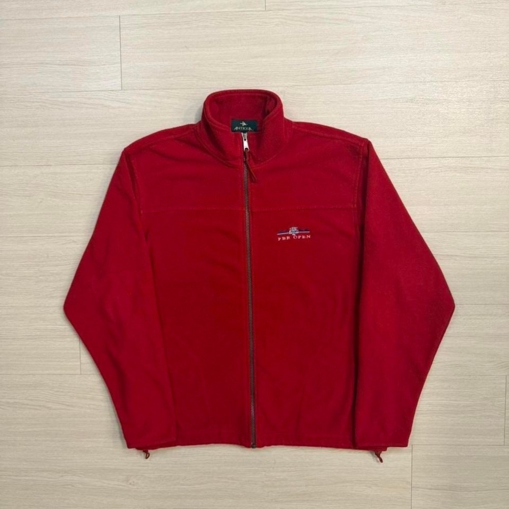 Vintage Red FBR Open Golf Tournament Full Zip Up Jacket Men's Size Medium